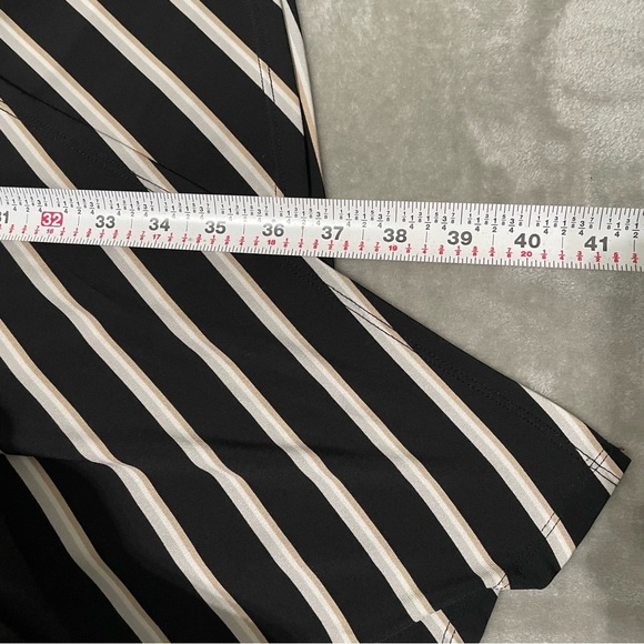 Maurices Asymmetrical Striped Faux Wrap Around Dress Size Large - Picture 8 of 8